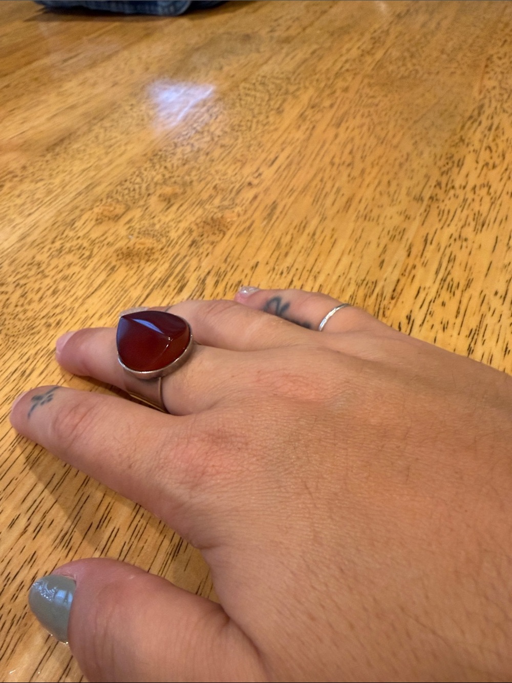 Sterling Silver Carnelian Ring View 4